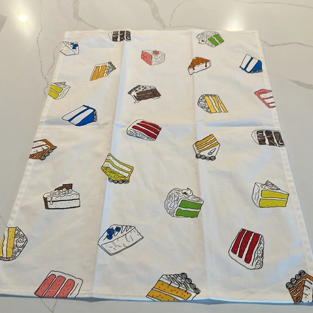 Dessert Cake Summer Spring Chic Glam Girly Artsy kitchen Dish Towel cotton